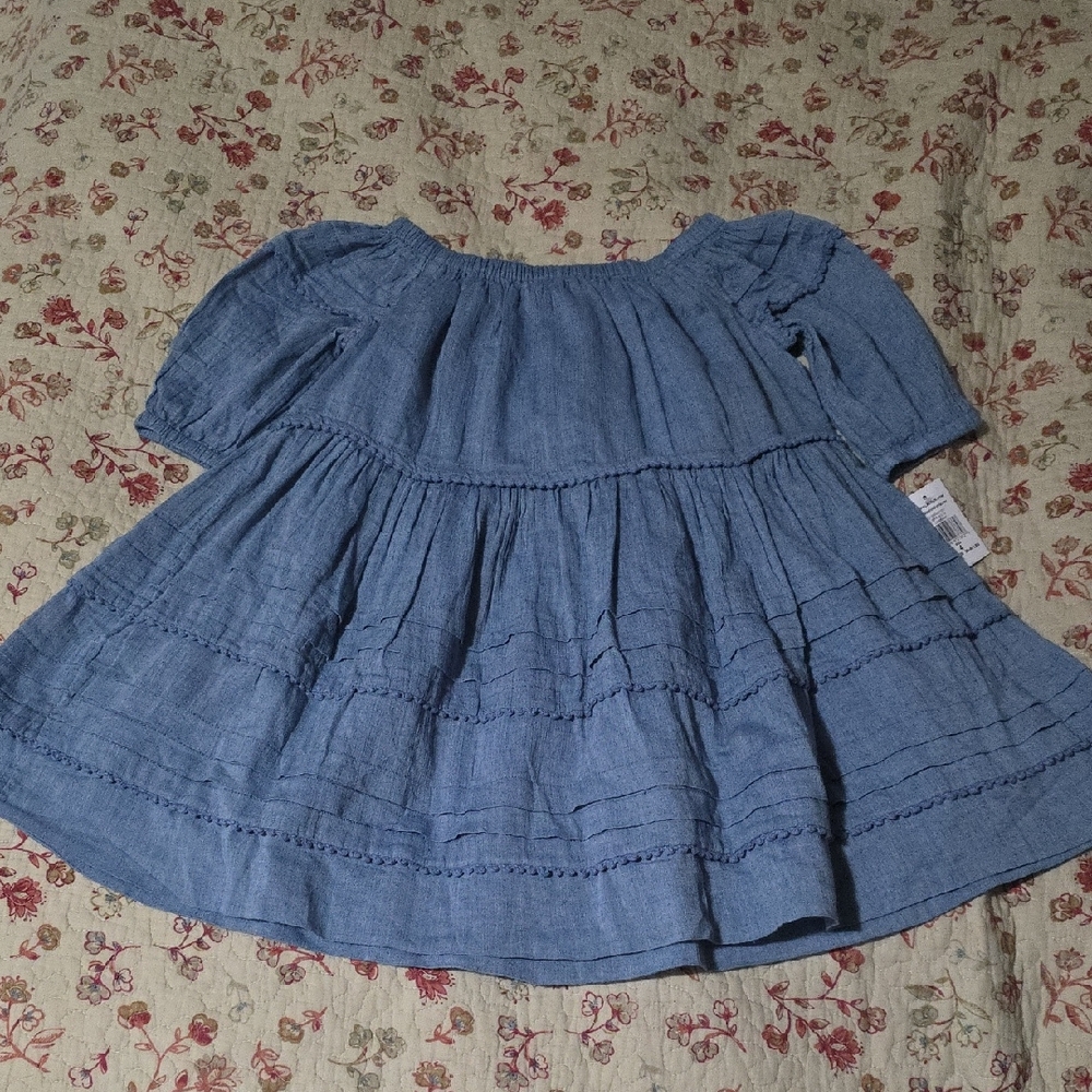 Polo by Ralph Lauren Blue Puff Sleeve Sundress